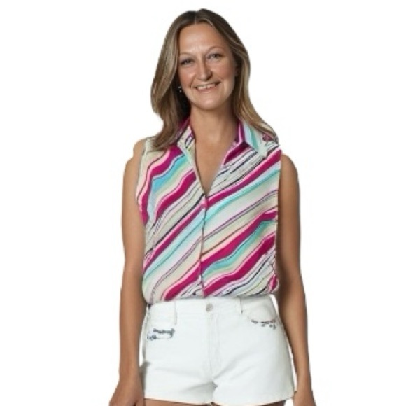 Giorgio Fiorlini sleeveless blouse size large - Picture 1 of 4